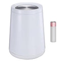 YOJIA 2.6 Gallon Bedroom Trash Can with tainless Steel Lid,Business Trash Bin，Elegant Garbage Can,White Waste Basket， for Bathroom itchen Living Room Office Hotel Cafe