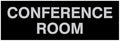 Signs ByLITA Basic Conference Room Sign (Black/Silver) - Medium