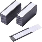 EEOYU Magnetic Label Holders with Magnets, Data Card Holders with Clear Plastic Protectors, Set of 30 (0.8 x 3 Inch)