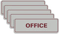 Signs ByLITA Standard Office Sign - Professional Business Signage - Easy to Install (Light Grey/Burgundy) - Small 5 Pack