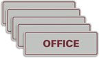 Signs ByLITA Standard Office Sign - Professional Business Signage - Easy to Install (Light Grey/Burgundy) - Small 5 Pack