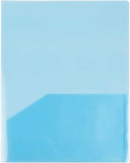 JAM PAPER Plastic Light Weight Flexible Two Pocket Presentation Folders - Blue - 12/Pack