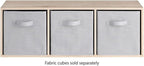 Whitmor Bookcase Storage Organizer, 3 Tier Stackable MDF Bookshelf, Open Storage Display Shelf