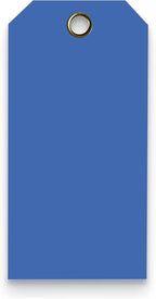 Tags 4 Less 15 Mil Waterproof Plastic Tags, Pack of 100 – 2” x 4” Heavy Duty Plastic Tags for Labeling, Outdoor Tagging, Equipment Labeling, Luggage, Valves & More (Dark Blue)