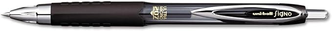 Advantage Gifts Signo 207 Roller Ball Retractable Gel Pens, Medium Point (0.7mm), Black Blue And Red Ink, 4 Count, Bundle with Plastic Reusable Pouch