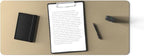 POUT TekDec Mat – Vegan Leather Desk Pad (31.5×13.4in / 80×34cm), Water-Resistant Surface, Anti-Slip Base, Scratch & Heat Protection, Multi-Functional Writing & Mouse Pad – Texas Sand
