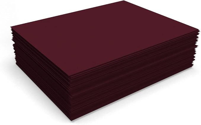LUXPaper 8.5" x 11" Cardstock | Letter Size | Burgundy Linen | 100lb. Cover (183lb. Text) | 500 Qty