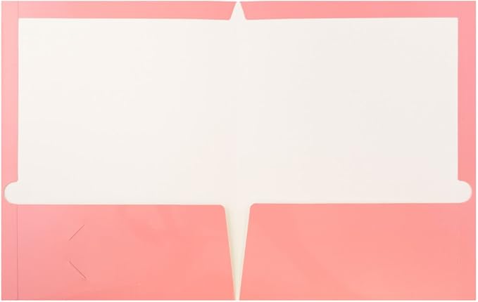 JAM PAPER Laminated Two Pocket Glossy School Folders - Letter Size - High Gloss Baby Pink Pastel - Bulk 25/Pack