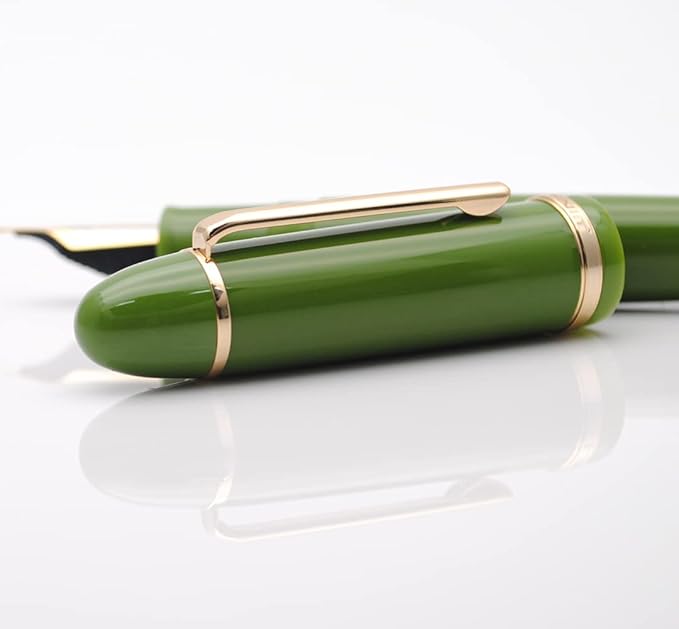 JINHAO X159 Fountain Pen (EF Nib 0.38mm, Avocado Green with Gold Clip)