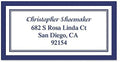 Colorful Images Navy Crisp Border Return Address Mailing Labels, Personalized with Names & Addresses, Set of 144 Custom Self Adhesive, Easy Peel Flat Label Sheets, 1-⅛ ”x 2-¼” Size