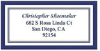 Colorful Images Navy Crisp Border Return Address Mailing Labels, Personalized with Names & Addresses, Set of 144 Custom Self Adhesive, Easy Peel Flat Label Sheets, 1-⅛ ”x 2-¼” Size