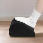 Amazon Basics Foam Foot Rest for Under Desk at Work with Washable Cover, Comfortable Stool for Home and Office, 5.1 x 10.2 x 17.3 in, Black