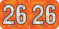 2026 Year Labels, Doctor Stuff 2026 Chart Stickers, Holographic Orange Colored, USA Made Year Label for End Tab File Folders, 500 Labels per Roll, 1 Roll, 3/4" x 1-1/2"