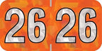 2026 Year Labels, Doctor Stuff 2026 Chart Stickers, Holographic Orange Colored, USA Made Year Label for End Tab File Folders, 500 Labels per Roll, 1 Roll, 3/4" x 1-1/2"