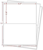 BESTEASY 1000 Round Corner Half Sheet Self Adhesive Shipping Labels for Laser and Ink Jet Printers, White Blank (500 Sheets, 1000 Labels)