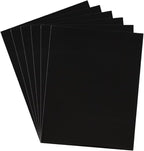 JAM PAPER Laminated Two Pocket Glossy School Folders - Letter Size - High Gloss Black - Bulk 25/Pack