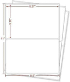BESTEASY Round Corner Half Sheet Self Adhesive Shipping Labels for Laser and Ink Jet Printers, White Blank (2000 Sheets, 4000 Labels)