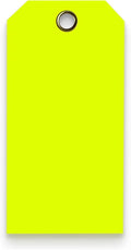 Tags 4 Less 15 Mil Waterproof Plastic Tags, Pack of 100 – 2” x 4” Heavy Duty Plastic Tags for Labeling, Outdoor Tagging, Equipment Labeling, Luggage, Valves & More (Fluorescent Yellow)