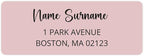 Dotty about Paper Personalized Blush Pink Colorblock - Return Address Labels x 100