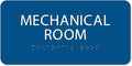 ALPHA DOG ADA SIGNS - Mechanical Room Sign with Braille for Your Business, 4x8 Inch, ADA Compliant, Indoor or Outdoor, Easy Installation, Made in the USA, Blue