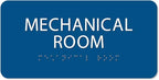 ALPHA DOG ADA SIGNS - Mechanical Room Sign with Braille for Your Business, 4x8 Inch, ADA Compliant, Indoor or Outdoor, Easy Installation, Made in the USA, Blue