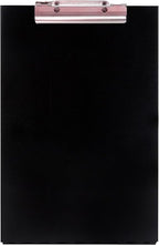 Saunders Metal Clipboard with Storage, Black Dual Layer Nursing Clipboard Folio, Letter Size Paper Organizer, Steel Clip with Self Locking Latch, Form Holder for Office, School & Work - Made in USA