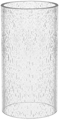 Sunwo Glass Shade Straight Cylinder Glass Lamp Shade Replacement with Multiple Effects (Bubble Straight Cylinder)