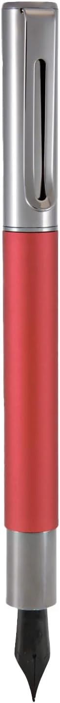Monteverde USA Ritma Fountain Pen in Red – Medium Nib, Balanced JoWo Stainless Steel, Refillable Ink Cartridge/Converter – Ideal for Professionals & Writing Enthusiasts