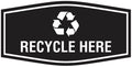 Fancy Recycle Here Sign (Black) - Large