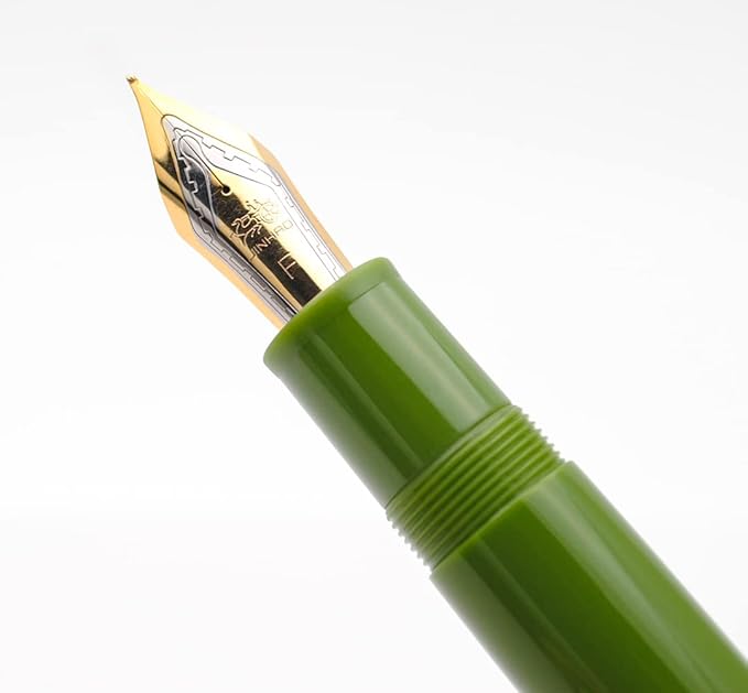 JINHAO X159 Fountain Pen (F Nib 0.5mm, Avocado Green with Gold Clip)