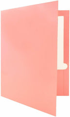 JAM PAPER Laminated Two Pocket Glossy Folders - Baby Pink Pastel - 3/Pack