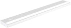 LED Under Cabinet Lighting Hardwired - 3CCT 24 Inch White Finish - Undercabinet Lights for Kitchen - Linkable Undercounter Dimmable Plug in Light or Hard Wired - Under Counter Fixture Direct Wire