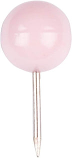 JAM PAPER Colorful Push Pins - Round Head Map Thumb Tacks - Baby Pink Pastel Pushpins - 100/Pack