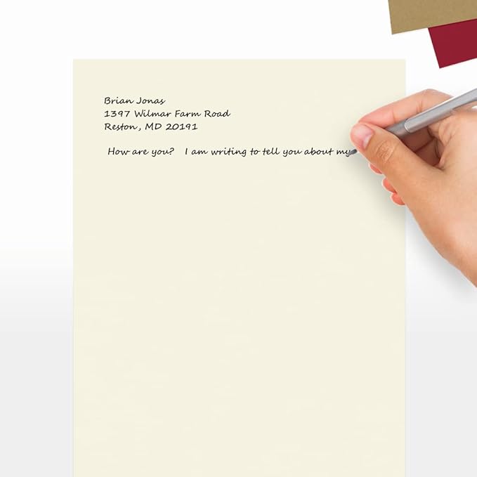 LUXPaper 8.5" x 11" Classic Crest Paper | Letter Size | Natural White | 70lb. Text | 1,000 Qty