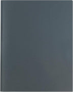 JAM PAPER Plastic Color POP Folders - 2 Pocket Durable Folders with Metal Prongs Fastener Clasps - Grey - 6/Pack