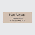 Dotty about Paper Personalized Beige Colorblock - Return Address Labels x 100