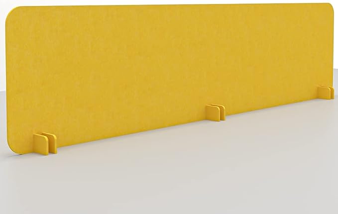 Escape 16" Freestanding Desk Divider | Eco-Friendly Acoustic Privacy Screen | Noise Reducing Desk Partition | 71" Wide | Black