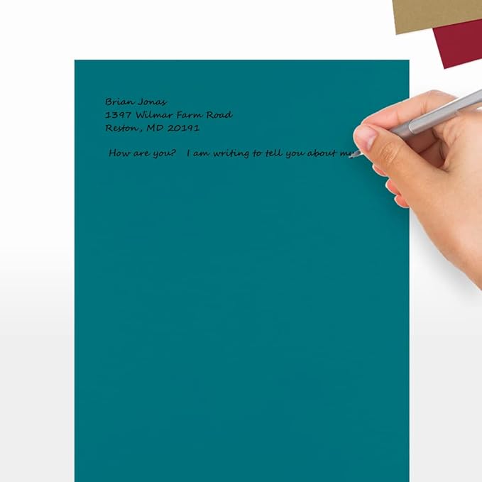 LUXPaper 8.5" x 11" Paper | Letter Size | Teal | 80lb. Text | 50 Qty