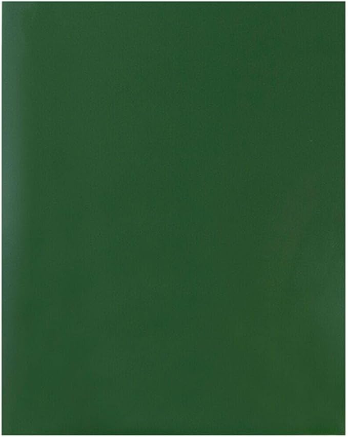 JAM PAPER Laminated Two Pocket Glossy Folders - Green - 3/Pack