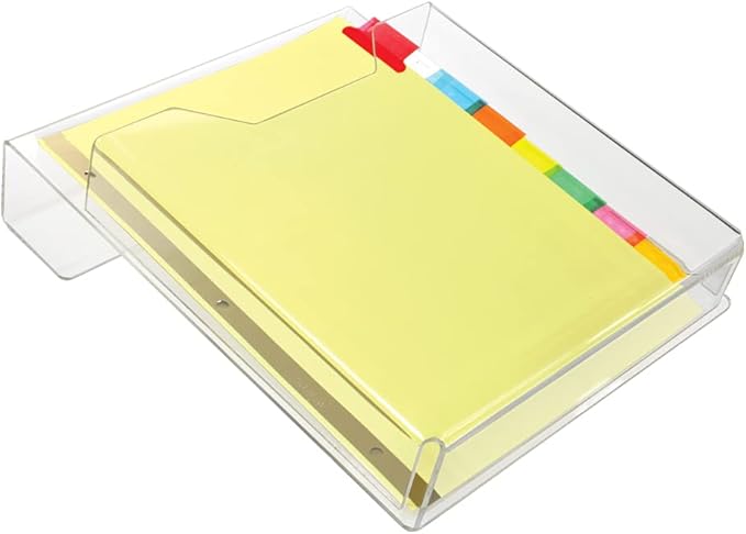 Deluxe Clear Acrylic Cubicle Sign Holder, Name Plates, & File Holders