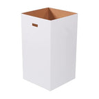 Box USA 50 Gallon 18" L x 18" W x 36" H 10-Pack Cardboard Trash Cans and Recycling Bins, Reusable or Disposable Pop Up Garbage Boxes for Parties, Outdoor Events, Heavy Duty, Plain
