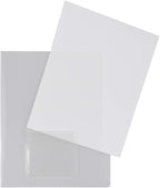 JAM PAPER Plastic Sleeves with Mini Pocket - Letter Size - 9 x 11 1/2 - Clear Project Pockets - 10 Page Protectors/Pack