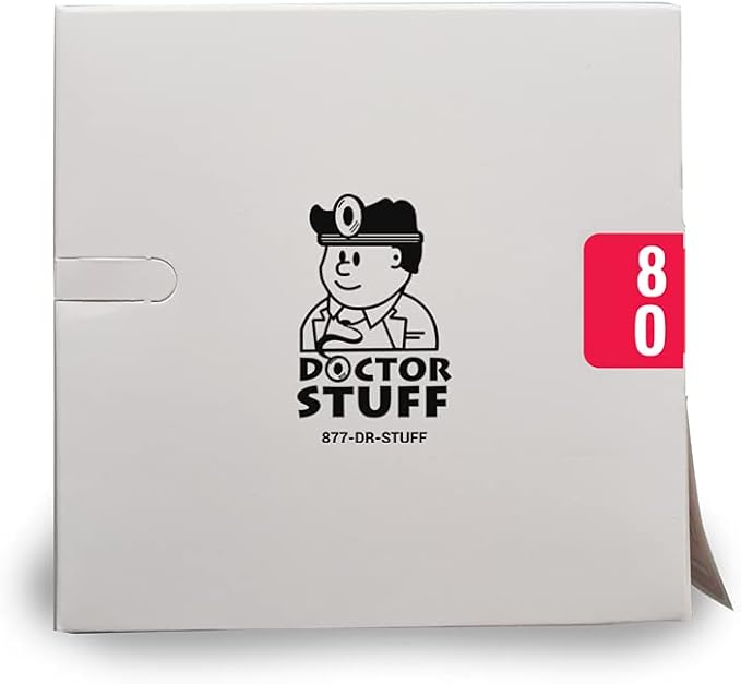 Doctor Stuff - File Folder Labels, Terminal Digit Filing, Consecutive Double Digit Numbers 80-89, Compatible with SMEAD DDS - SMDM Series Chart Stickers, Red, 1" x 1-1/2", 500/Roll