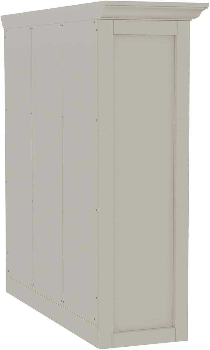 OSCHF Wooden Cube Shelf Bookcase - Modern 3 Tiers Floorstanding Open Bookshelf with Base for Home and Office, 9 Cubes Storage Cabinet, Warm White
