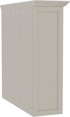OSCHF Wooden Cube Shelf Bookcase - Modern 3 Tiers Floorstanding Open Bookshelf with Base for Home and Office, 9 Cubes Storage Cabinet, Warm White