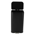 Takywep 13.2 Gallon Brushed Stainless Steel Trash Can with Soft-Close Lid, 3.2/5.3/8/13.2 Gallon Smudge-Resistant Compact Garbage Bin for Kitchen, Bathroom, Office - Black & White