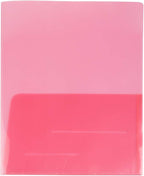 JAM PAPER Plastic Light Weight Flexible Two Pocket Presentation Folders - Red - 12/Pack