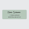 Dotty about Paper Personalized Sage Green Colorblock - Return Address Labels x 100