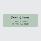 Dotty about Paper Personalized Sage Green Colorblock - Return Address Labels x 100
