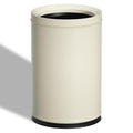 YOJIA 2.4 Gallon Bathroom Small Trash Can, Open Top Waste Basket, White Decorative Garbage Can, for Near Desk Bathroom Bedroom Hotel Office Cafe Kitchen Hallway(White 9L)
